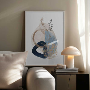 Tablou înramat „Smooth Shapes-3” de Sally Ann Moss
