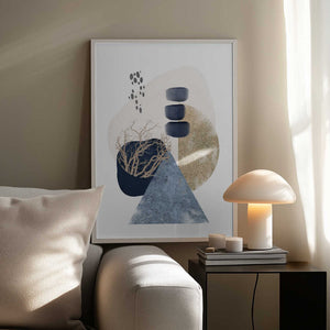 Tablou înramat „Smooth Shapes-2” de Sally Ann Moss
