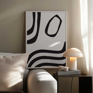 Tablou înramat „Black Curves” de Sally Ann Moss
