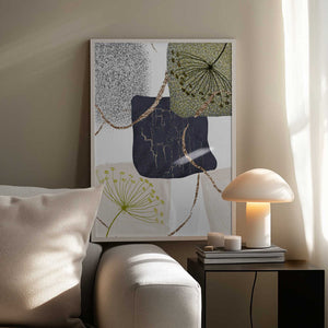 Tablou înramat „Green-Grey-3” de Sally Ann Moss