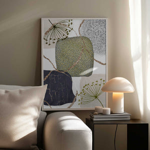 Tablou înramat „Green-Grey-2” de Sally Ann Moss