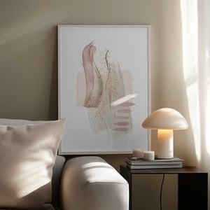 Tablou înramat „Mystical Pink Abstract-3” de Sally Ann Moss