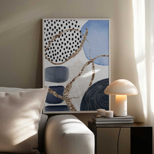 Tablou înramat „Aesthetic Blues-3” de Sally Ann Moss