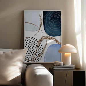 Tablou înramat „Aesthetic Blues-1” de Sally Ann Moss