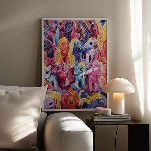 Tablou înramat „Ponies” de Pauline Wegman | Key and Sea Creative
