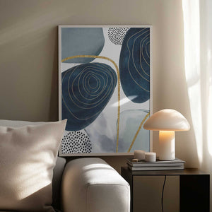 Tablou înramat „Shapley Blue-3” de Sally Ann Moss