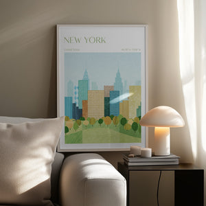Tablou înramat „New York, Central Park” de longwayhome
