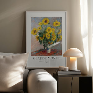 Tablou înramat „Bouquet Of Sunflowers” de Claude Monet