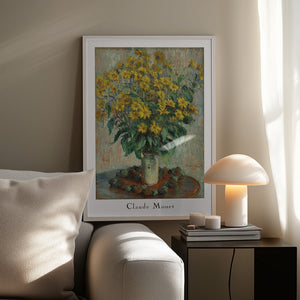 Tablou înramat „Jerusalem Artichoke Flowers” de Claude Monet