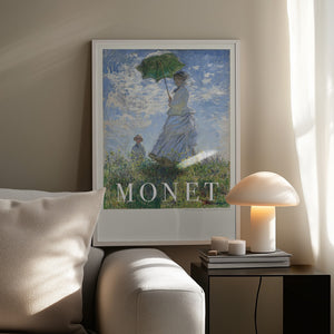Tablou înramat „Woman With Parasol” de Claude Monet