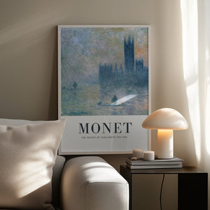 Tablou înramat „The Houses of Parliament” de Claude Monet