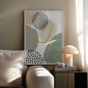 Tablou înramat „Calm green- 2” de Sally Ann Moss