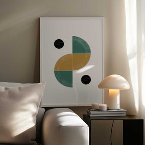 Tablou înramat „Geometric Harmony” de THE MIUUS STUDIO