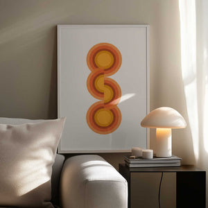 Tablou înramat „Retro Circles Trio” de THE MIUUS STUDIO