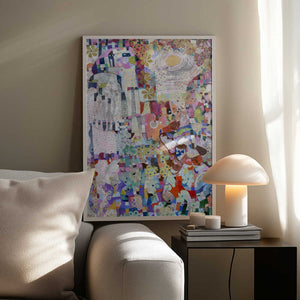 Tablou înramat „covid Spring 36x48 Oil Paint Mixed Media On Canvas” de Alise Loebelsohn