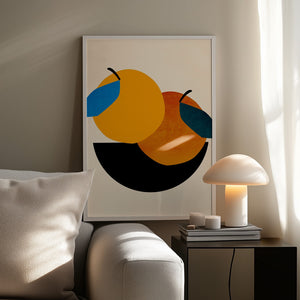 Tablou înramat „Two Oranges” de Kubistika