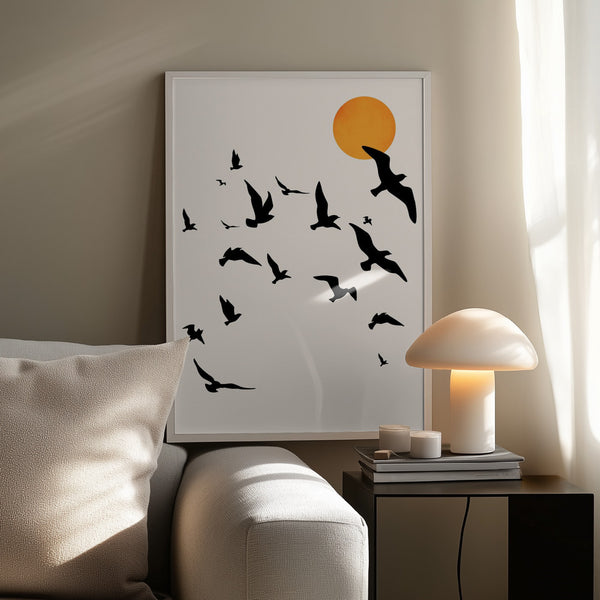 Tablou înramat „Dancing In the Sky” de Kubistika