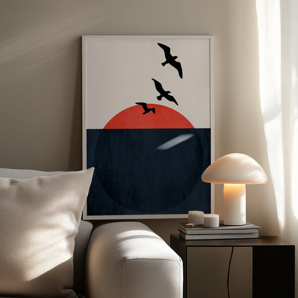 Tablou înramat „Sunset Breeze” de Kubistika