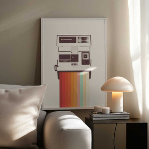 Tablou înramat „Instant Camera Rainbow” de Florent Bodart