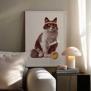Tablou înramat „Chat Tennis” de Florent Bodart