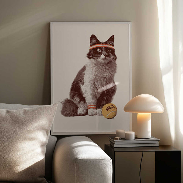 Tablou înramat „Chat Tennis” de Florent Bodart