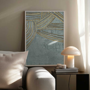 Tablou înramat „Ancient Gold Sun” de Alyson Storms