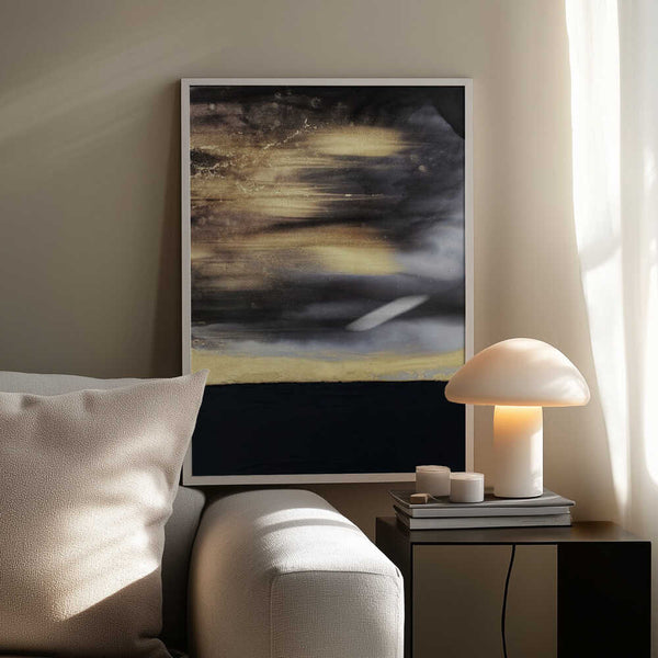 Tablou înramat „Black and Gold” de Alyson Storms