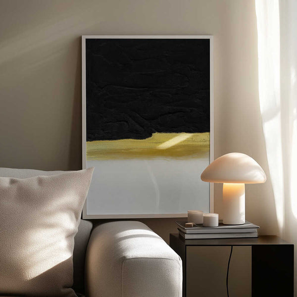 Tablou înramat „Black and White Golden Light” de Alyson Storms