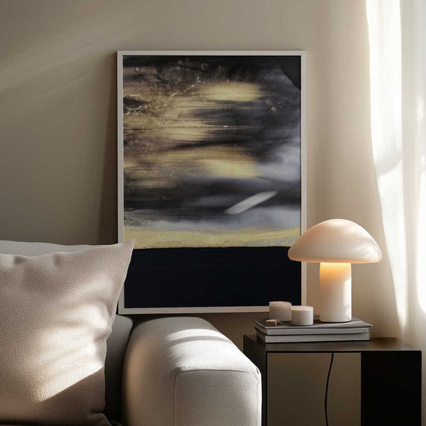 Tablou înramat „Gold Noir” de Alyson Storms