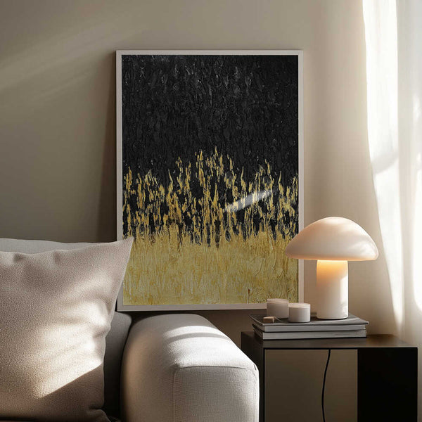 Tablou înramat „Starry Golden Night” de Alyson Storms