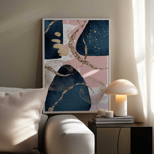 Tablou înramat „Fabulously Navy -1” de Sally Ann Moss