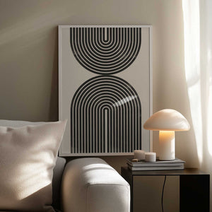 Tablou înramat „Black Arch Line Art” de Melloi Art Prints