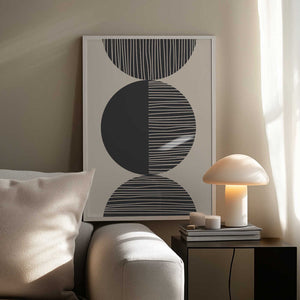 Tablou înramat „Black Circle Art” de Melloi Art Prints