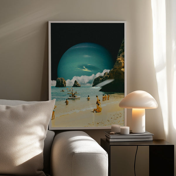 Tablou înramat „Space Beach” de Taudalpoi