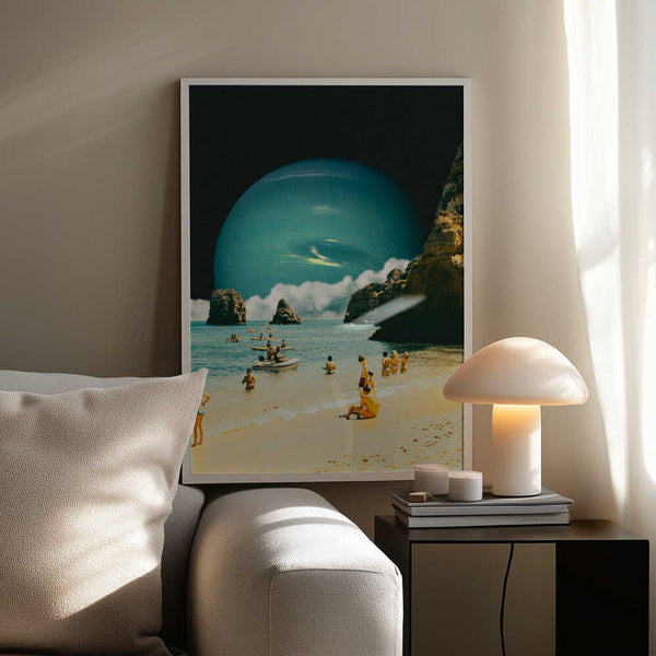 Tablou înramat „Space Beach” de Taudalpoi