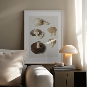 Tablou înramat „Common Meadow Mushroom, Agaricus Campestris Standing” de Anselmus Boëtius De Boodt