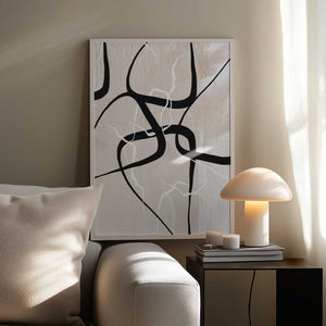 Tablou înramat „White Lines 2” de Sally Ann Moss