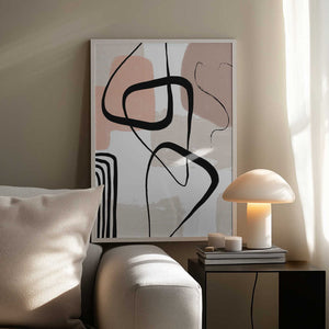 Tablou înramat „Smooth Shapes 1” de Sally Ann Moss