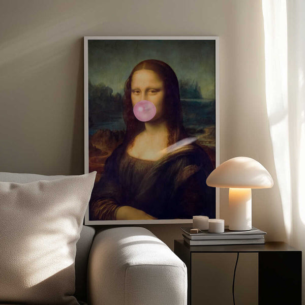 Tablou înramat „Mona Lisa Bubble Gum” de Taudalpoi