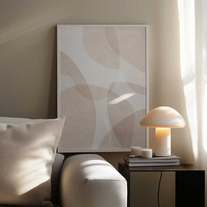 Tablou înramat „Abstract Beige Geometric Art” de Melloi Art Prints