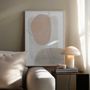 Tablou înramat „Circle Abstract Painting” de Melloi Art Prints