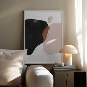 Tablou înramat „Black Pink Abstract Art” de Melloi Art Prints