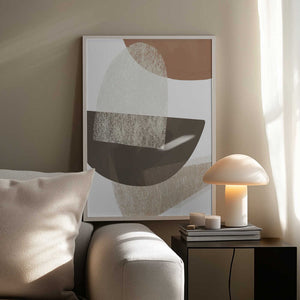 Tablou înramat „Earth Tone Geometric Art” de Melloi Art Prints