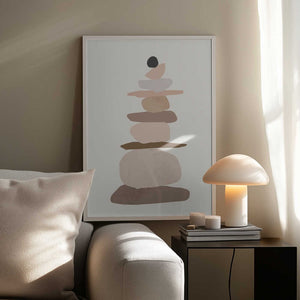 Tablou înramat „Rock balancing Art” de Melloi Art Prints