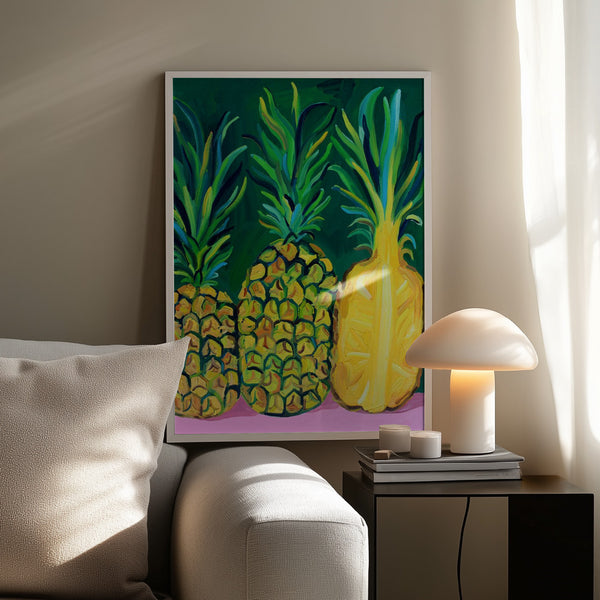 Tablou înramat „Pineapples” de Alice Straker