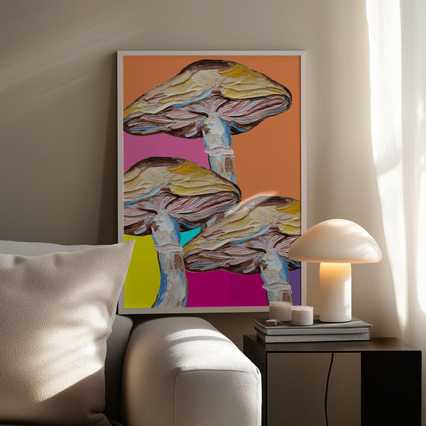 Tablou înramat „Psychedelic Mushrooms” de Alice Straker