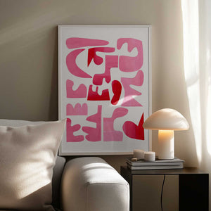 Tablou înramat „A Pink Puzzle” de Ejaaz Haniff