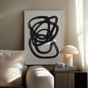 Tablou înramat „Ink Spiral Rings” de Ejaaz Haniff
