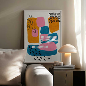 Tablou înramat „Midcentury City” de Ejaaz Haniff