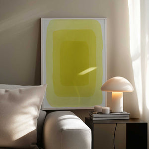Tablou înramat „Yellow Watercolor Shapes #3” de jay stanley